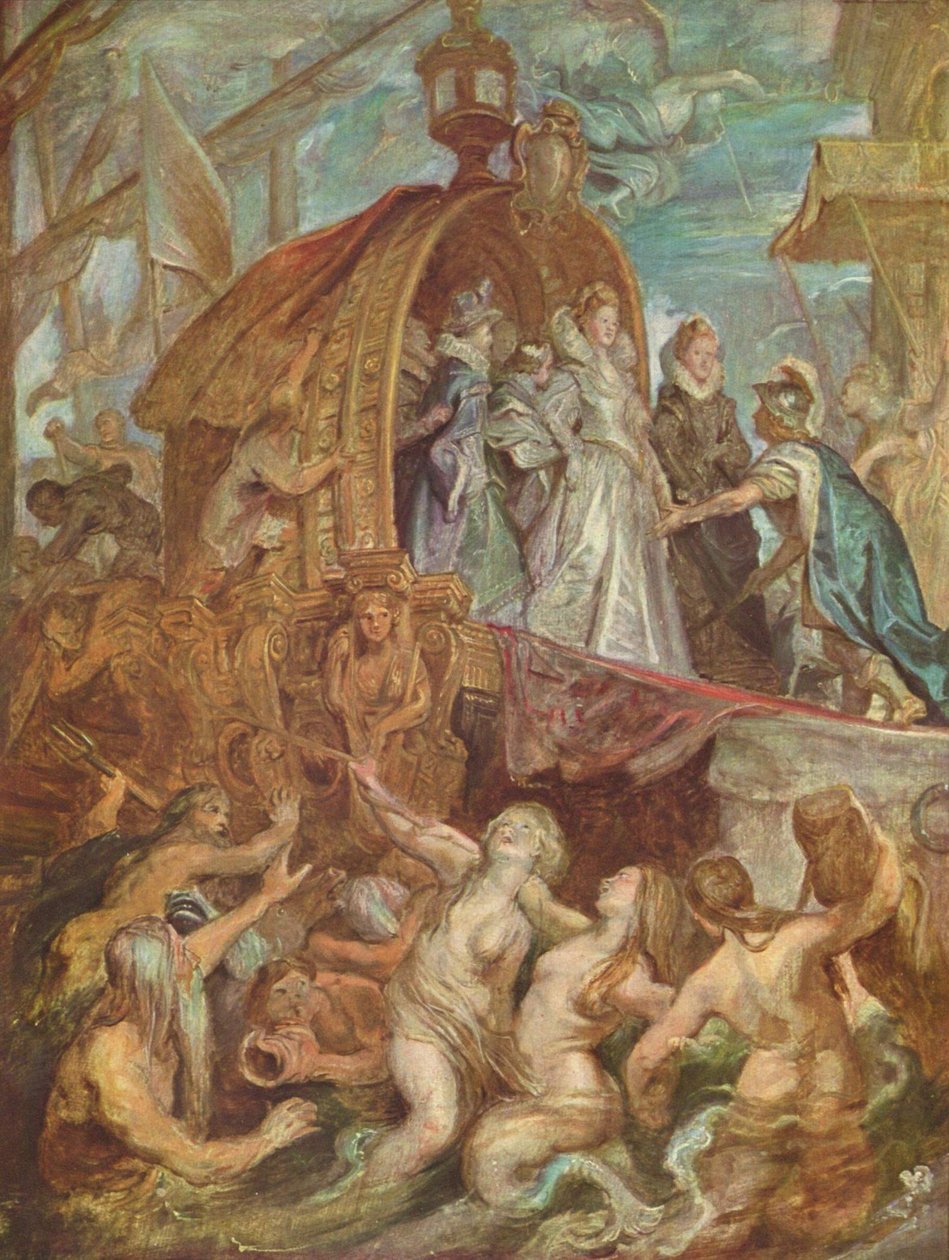 A leszállás Marseille -ben alkotó: Peter Paul Rubens
