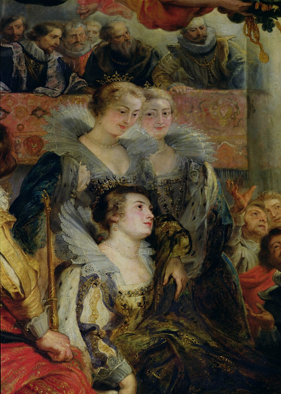 A Medici-ciklus: Marie de Medici (1573-1642) koronázása St. Denisben, 1610. május 13., Guemenee és Conti hercegnők részlete, 1621-25 alkotó: Peter Paul Rubens