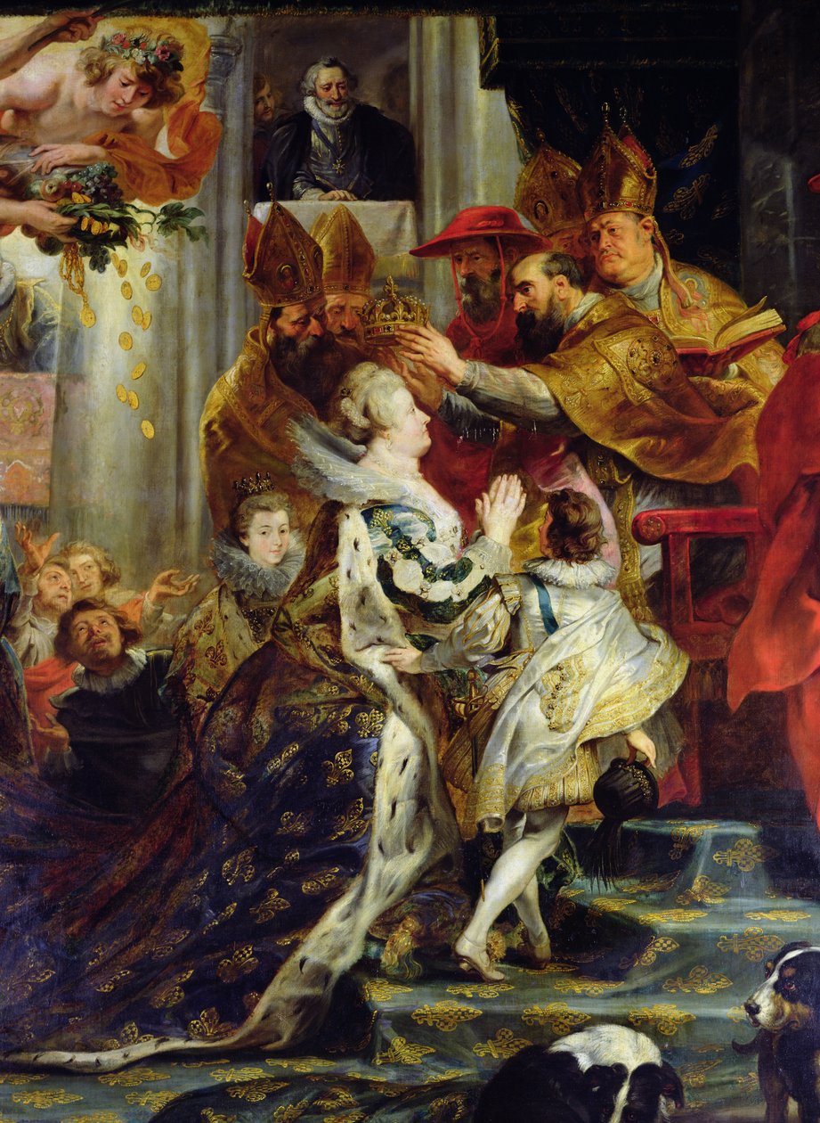 A Medici-ciklus: Marie de Medici (1573-1642) koronázása St. Denisben, 1610. május 13., a koronázás részlete, 1621-25 alkotó: Peter Paul Rubens
