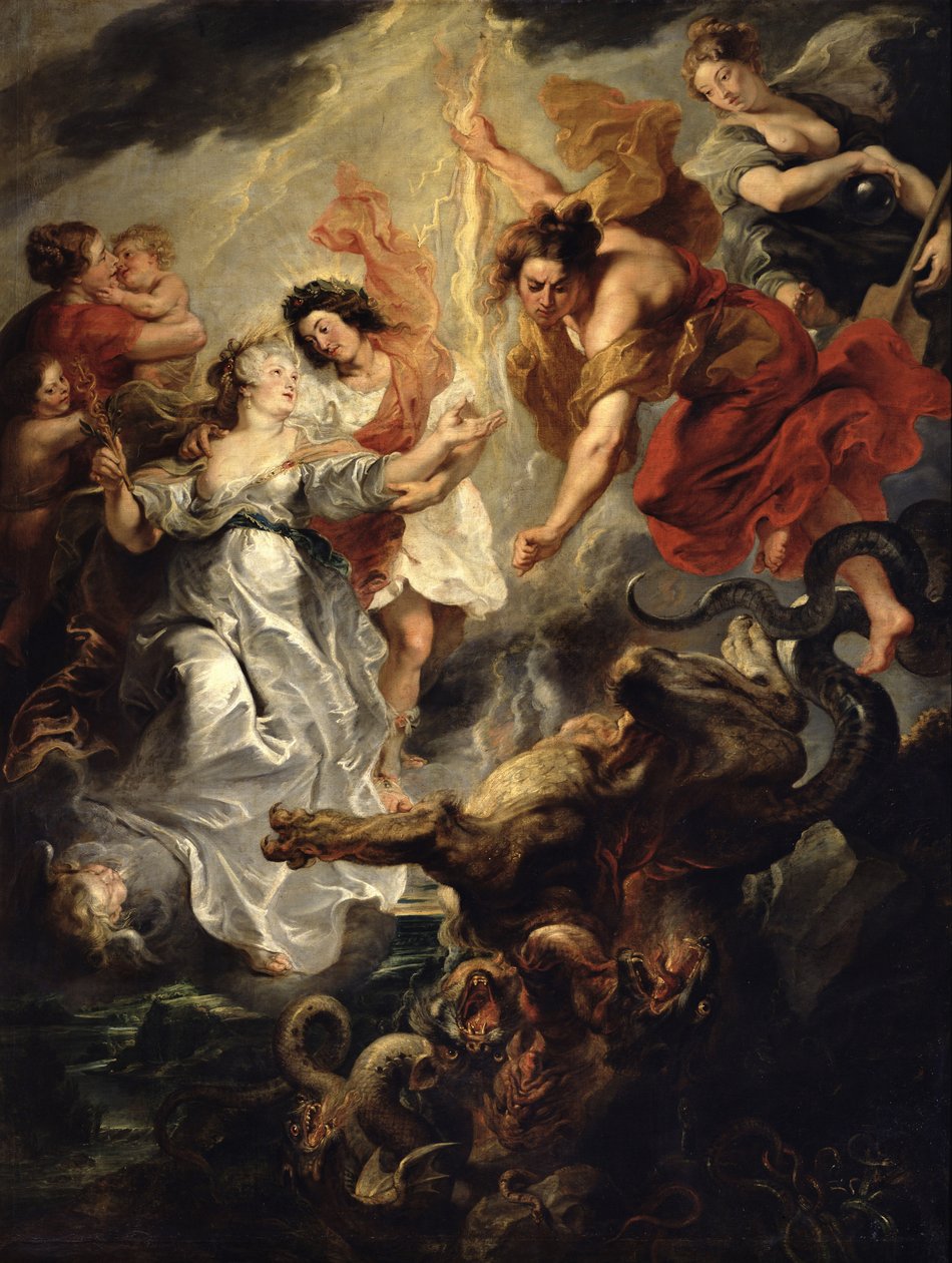 Marie de Medici és fia kibékülése, 1621. december 15., 1621-25 alkotó: Peter Paul Rubens