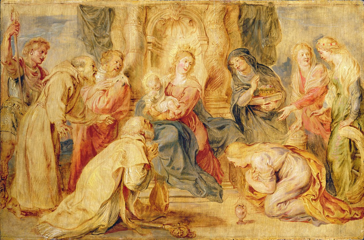 Nyolc szent által tisztelt Szűz és Gyermek, 1631-33 körül (panel) alkotó: Peter Paul Rubens