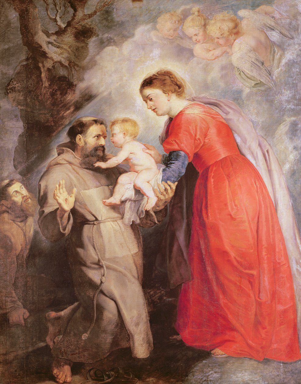 A Szűzanya bemutatja a kis Jézust Szent Ferencnek, 1618 alkotó: Peter Paul Rubens