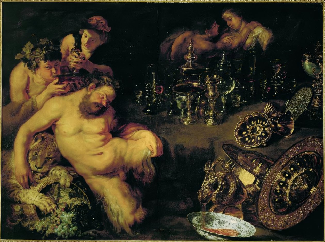 Részeg, alvó szatír alkotó: Peter Paul Rubens