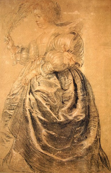 Nő ventilátorral alkotó: Peter Paul Rubens