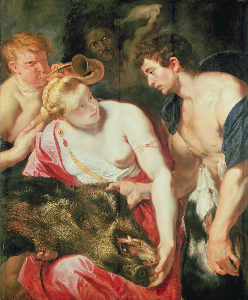 Meleager és Atalanta (olaj tölgy panelen) alkotó: Peter Paul studio of Rubens