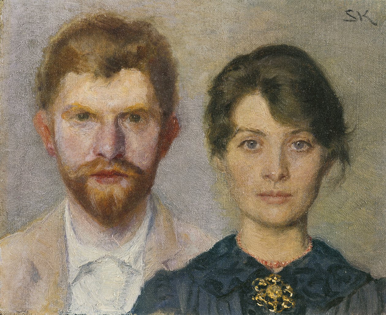 Marie és P.S. kettős portréja Kroyer alkotó: Peder Severin Krøyer