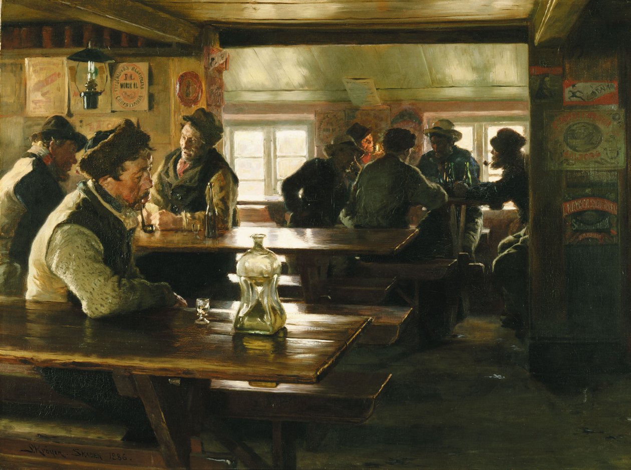 A Skagenben található Merchant Winthers Tavernben alkotó: Peder Severin Krøyer