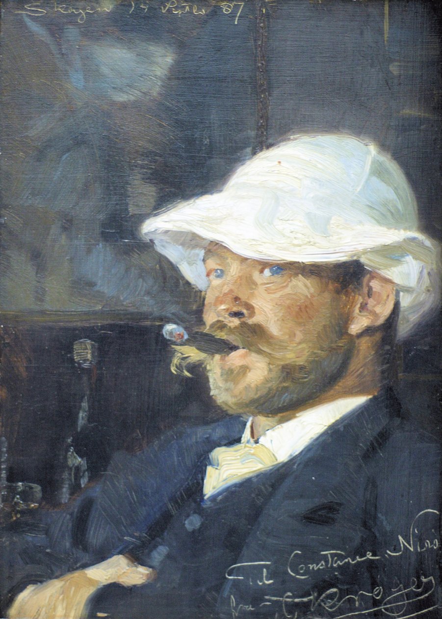 Thorvald Niss festő arcképe alkotó: Peder Severin Krøyer