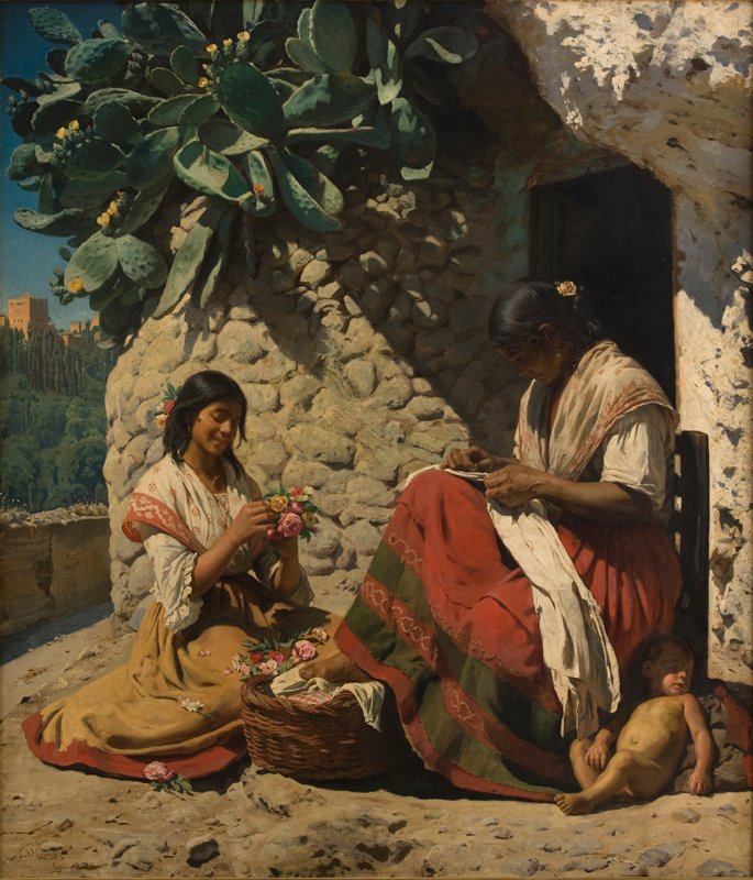 Két cigány nő otthonukon kívül alkotó: Peder Severin Krøyer