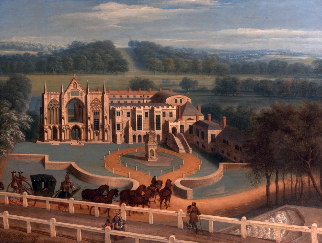 Newstead Abbey, Nottinghamshire, West Aspect, 1730 alkotó: Peter Tillemans