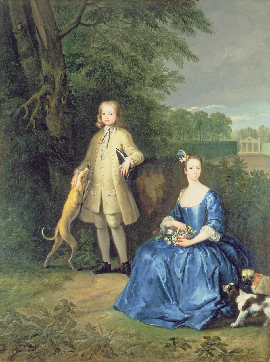 Edward mester és Miss Mary Macro portréja, 1733 alkotó: Peter Tillemans