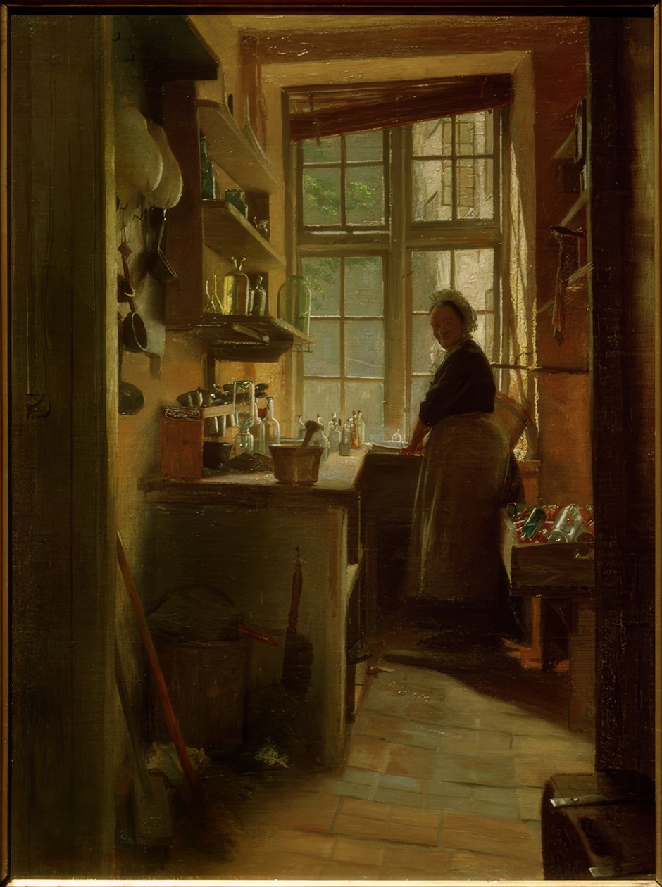 Palackmosó helyiség a gyógyszertárnak alkotó: Peter Vilhelm Ilsted