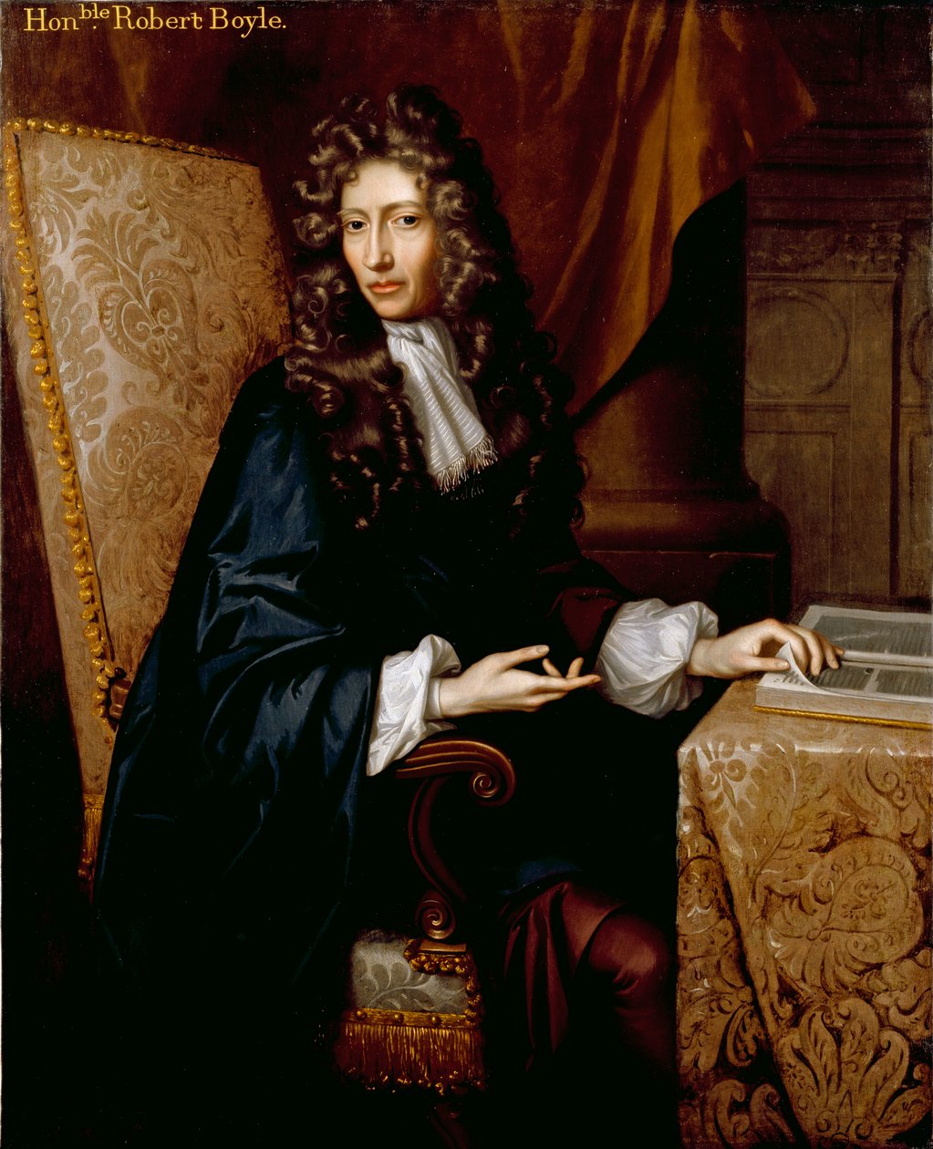 A honvéd arcképe. Robert Boyle, 1689 körül (olaj, vászon) alkotó: Peter (school of) Lely