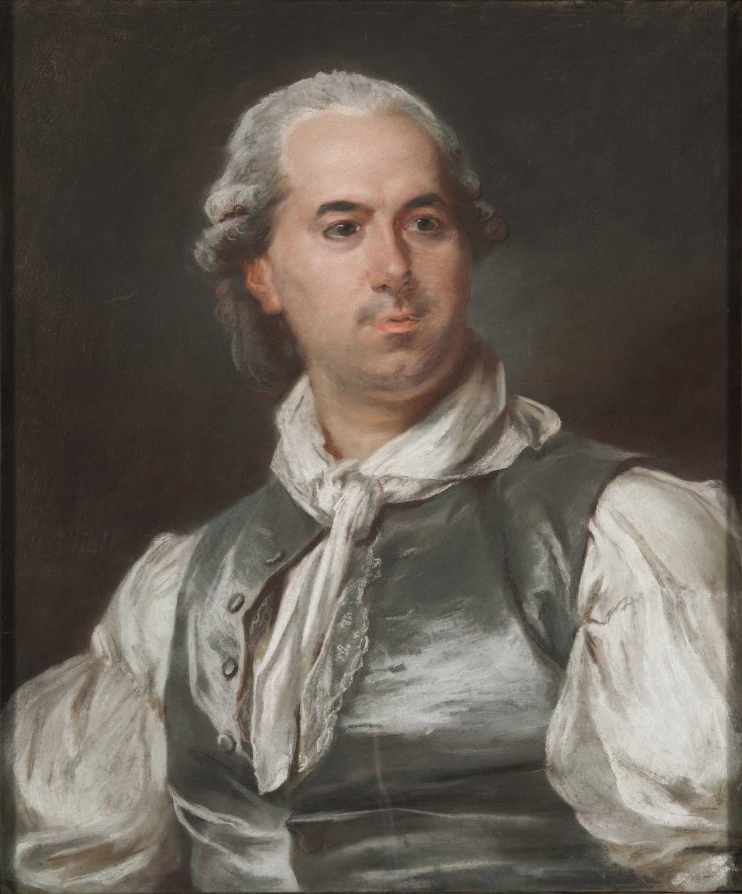 Hubert Robert (1733-1808) portréja, Hall, Peter Adolf (Pierre Adolphe) (1739-1793) portréja. Gouache papíron. Mérete: 63,5x52,5 cm. Nemzeti Múzeum Stockholm alkotó: Peter Adolf Hall
