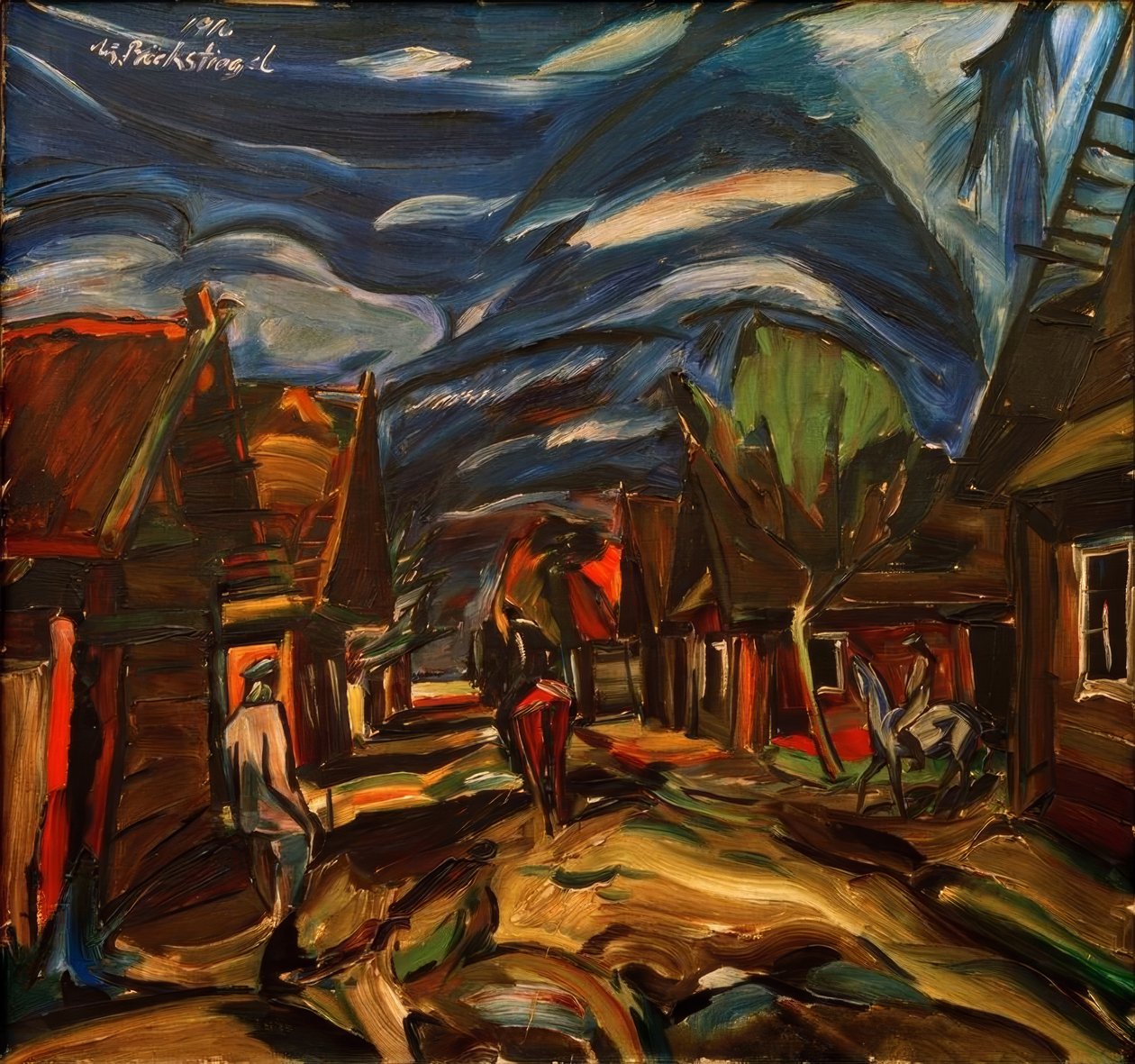 Dorf Jasky, Oroszország alkotó: Peter August Böckstiegel