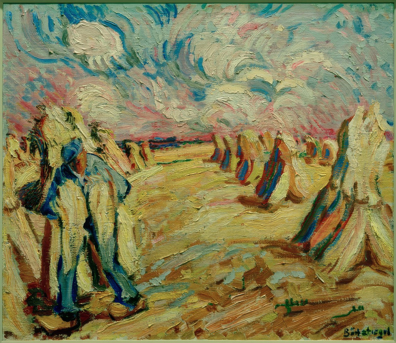 Erntefeld alkotó: Peter August Böckstiegel