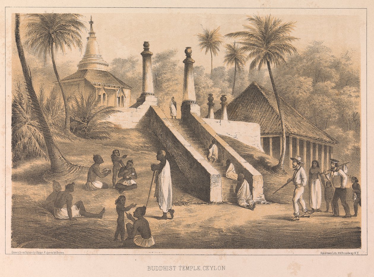 Buddhista templom, Ceylon alkotó: Peter Bernhard Wilhelm Heine