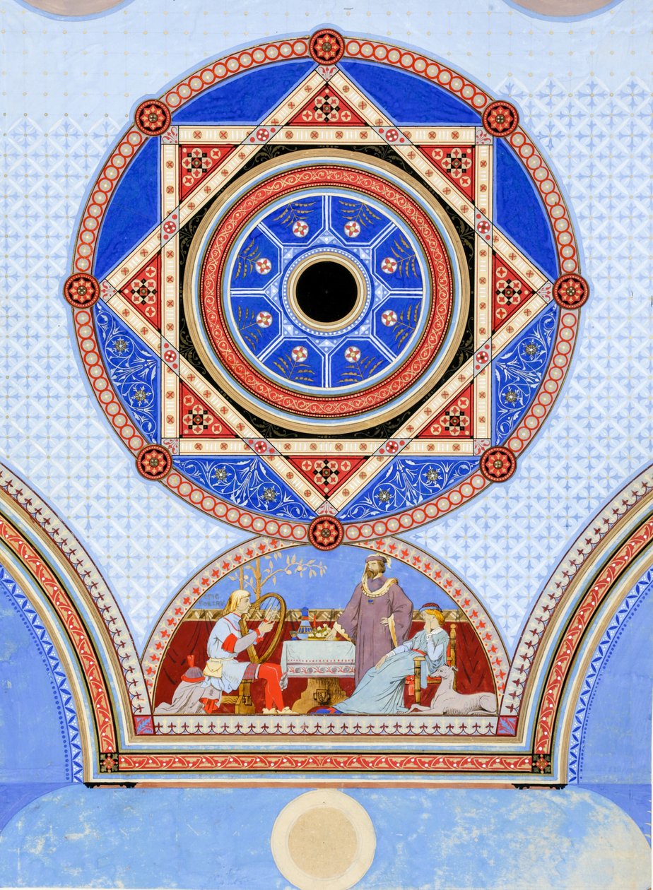 Ottawa Operaház, Ottawa, Illinois, Wall Stencil Design, c. 1875. alkotó: Peter Bonnett Wight