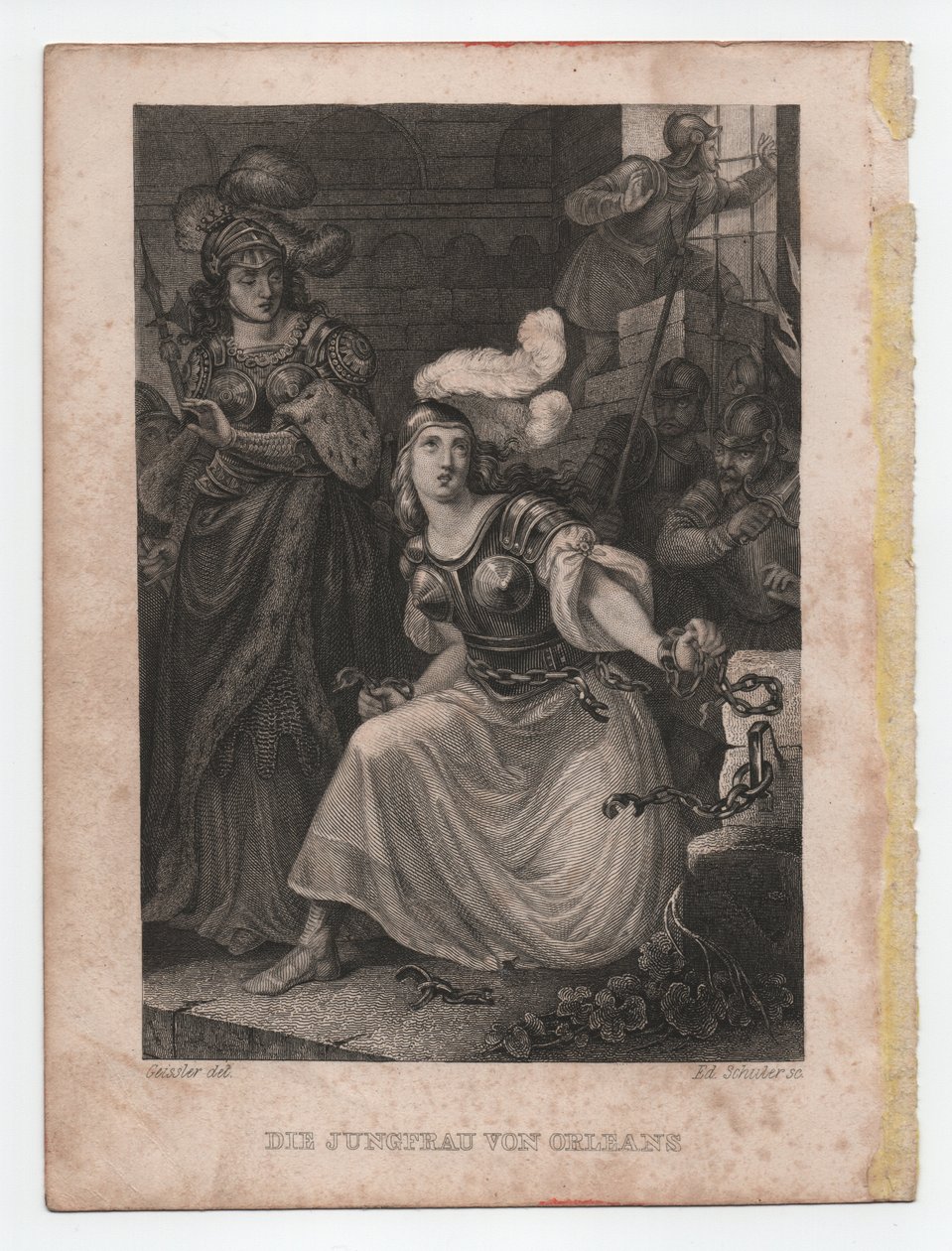 Az orleans-i szűz, 1840 körül (metszet) alkotó: Peter Carl Geissler