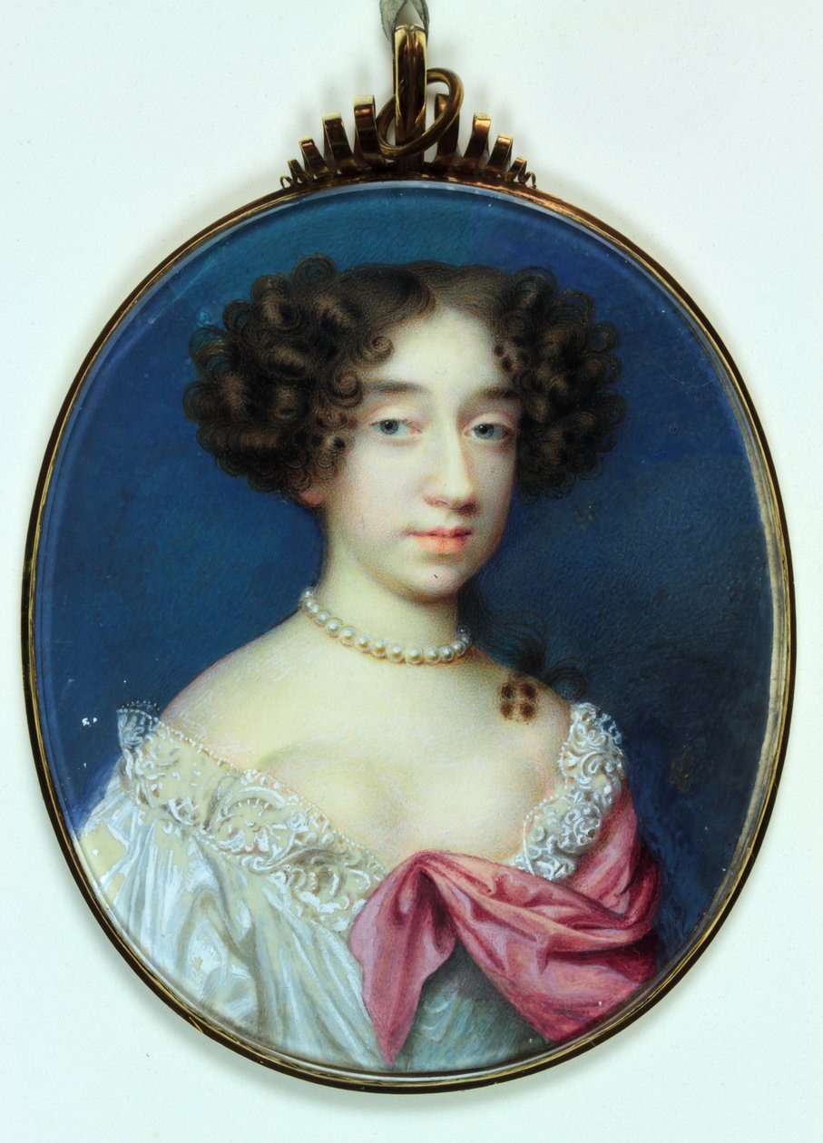 Lady Elizabeth Cavendish, Albemarle hercegnője és Montagu hercegné (akvarell elefántcsonton) alkotó: Peter Cross