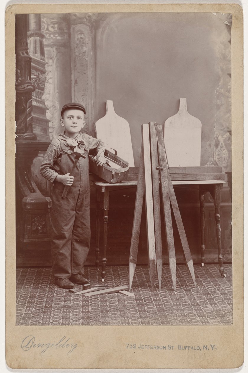 Egy ács segéd portréja,c. 1900 (fotó) alkotó: Peter Dingeldey
