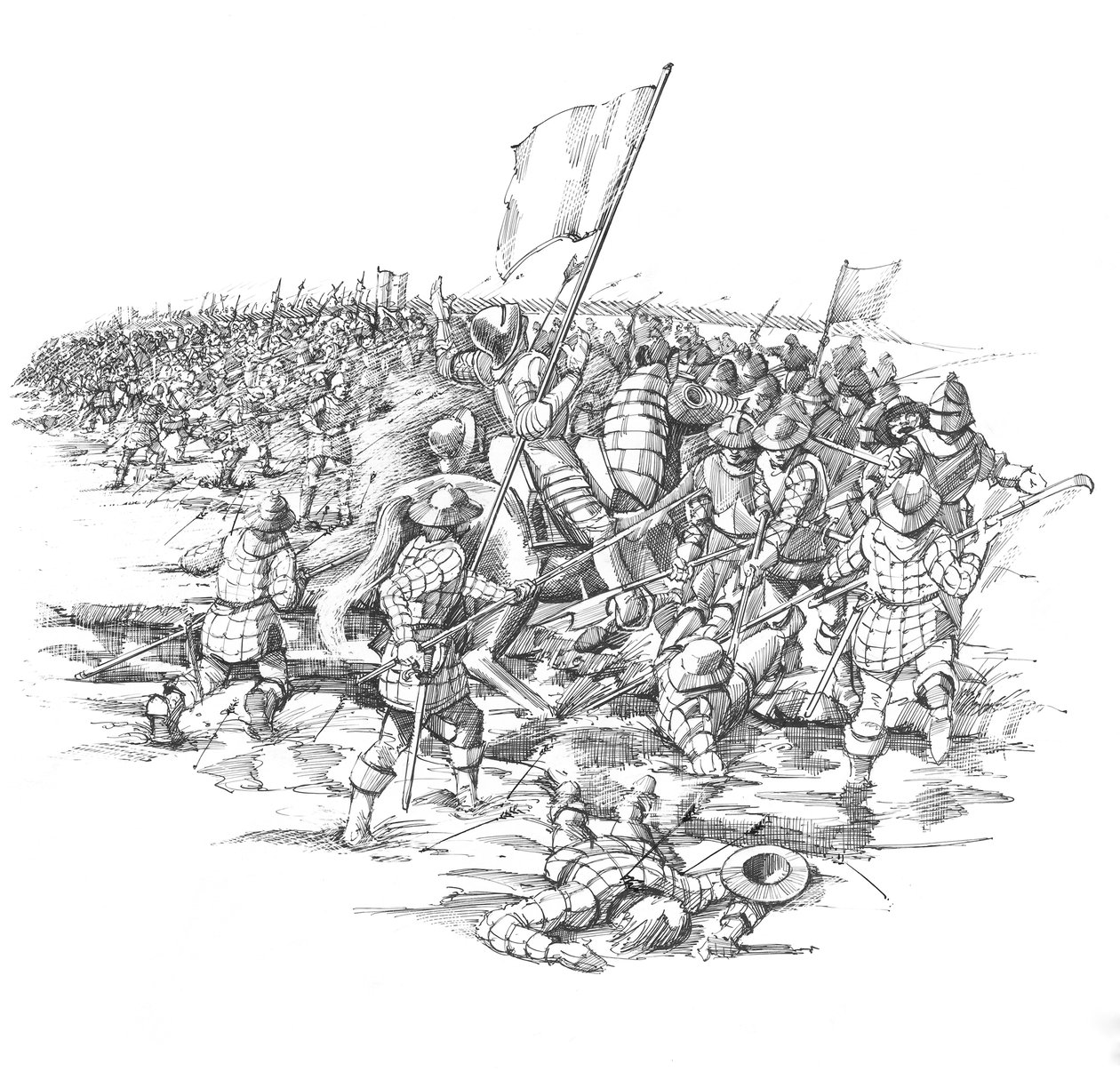 Blore Heath-i csata, Staffordshire, 1459 alkotó: Peter Dunn