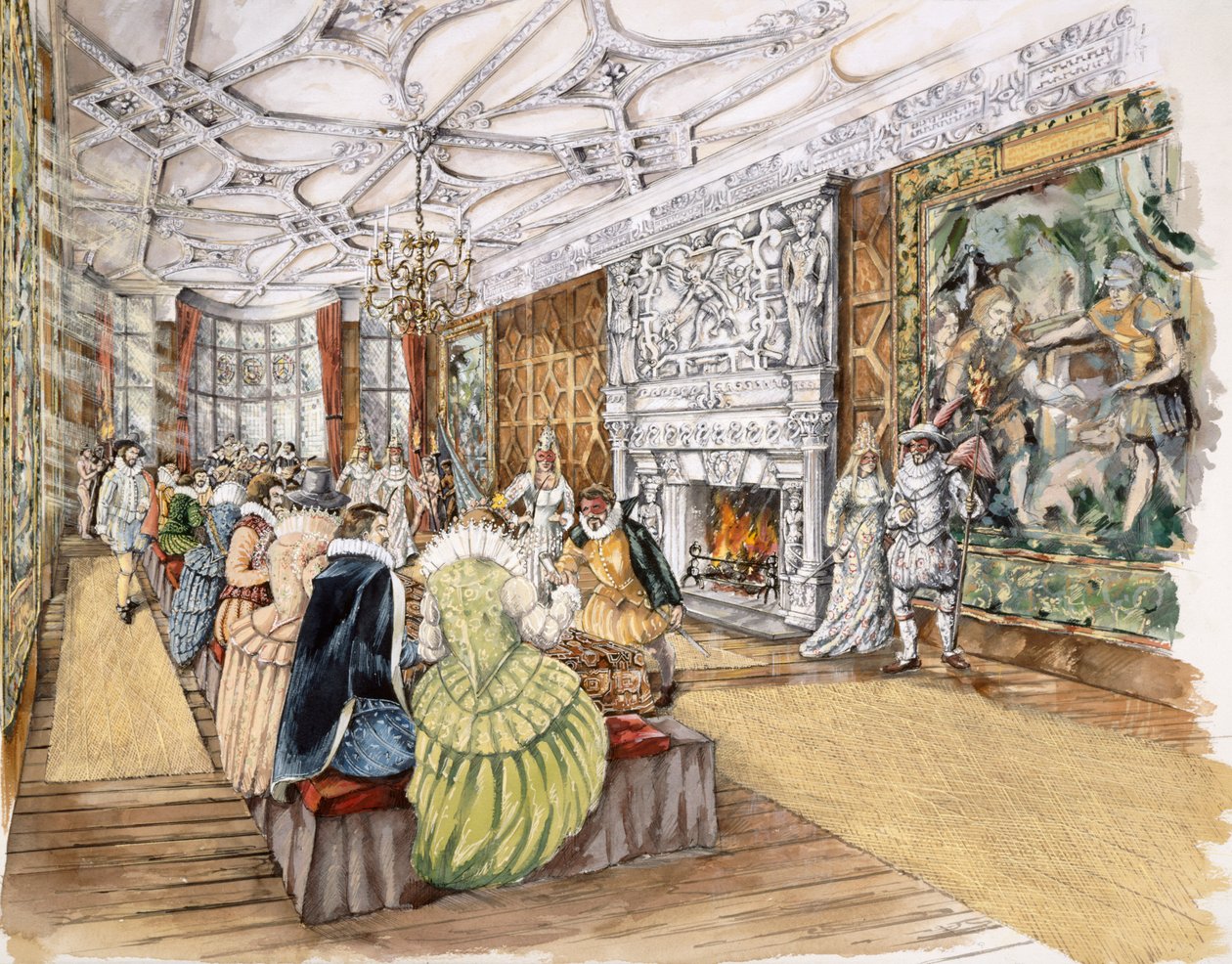 Berry Pomeroy kastély, c1600, c1990-2010 alkotó: Peter Dunn