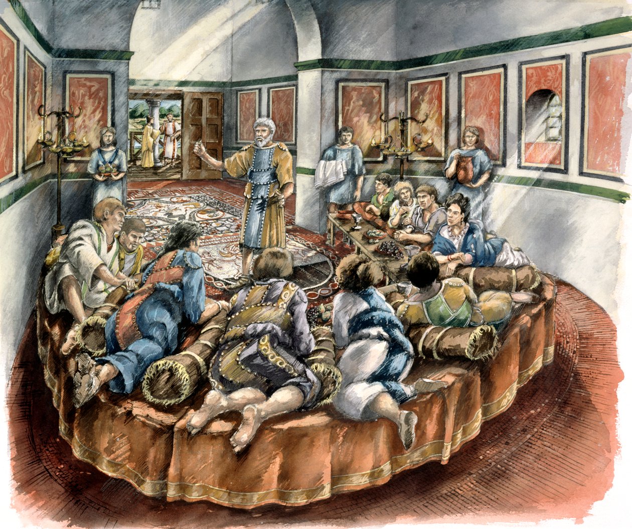 Lullingstone római villa, 4. század, 1990-2010 alkotó: Peter Dunn