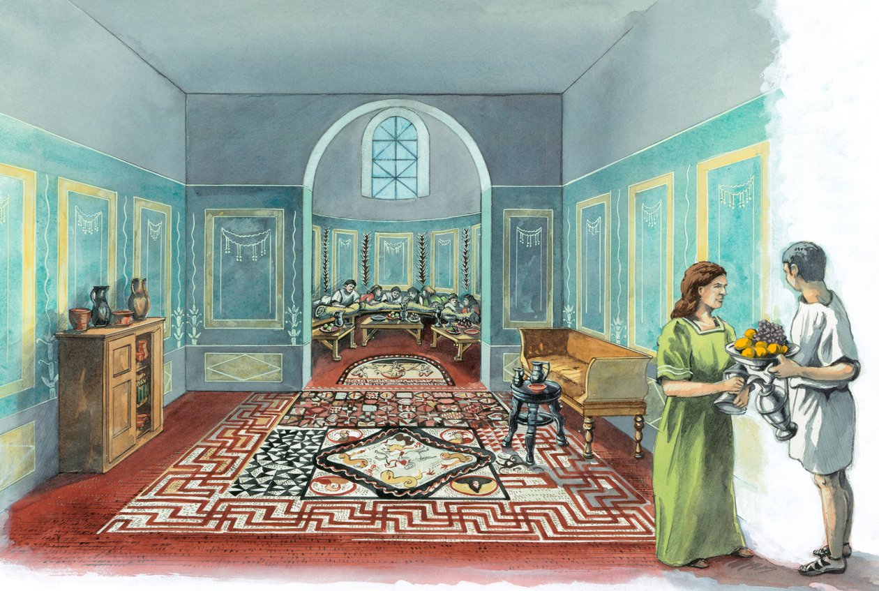 Lullingstone római villa, 2-5. század körül, 1980-2010 alkotó: Peter Dunn