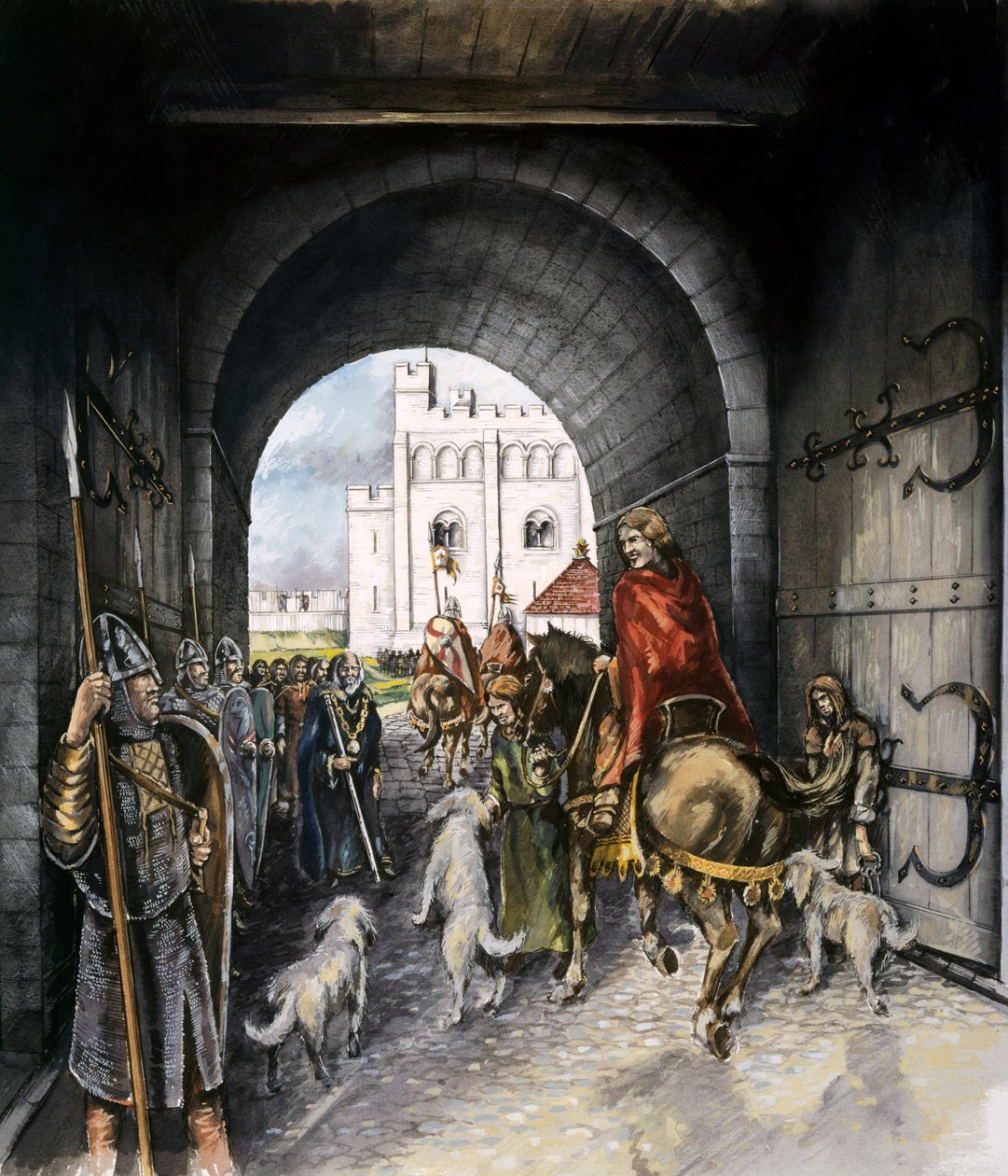 Régi Sarum kapuház bejárata, 1140, c1990-2010 alkotó: Peter Dunn