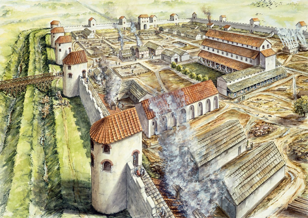 Portchester kastély, AD345, 1990-2010 alkotó: Peter Dunn