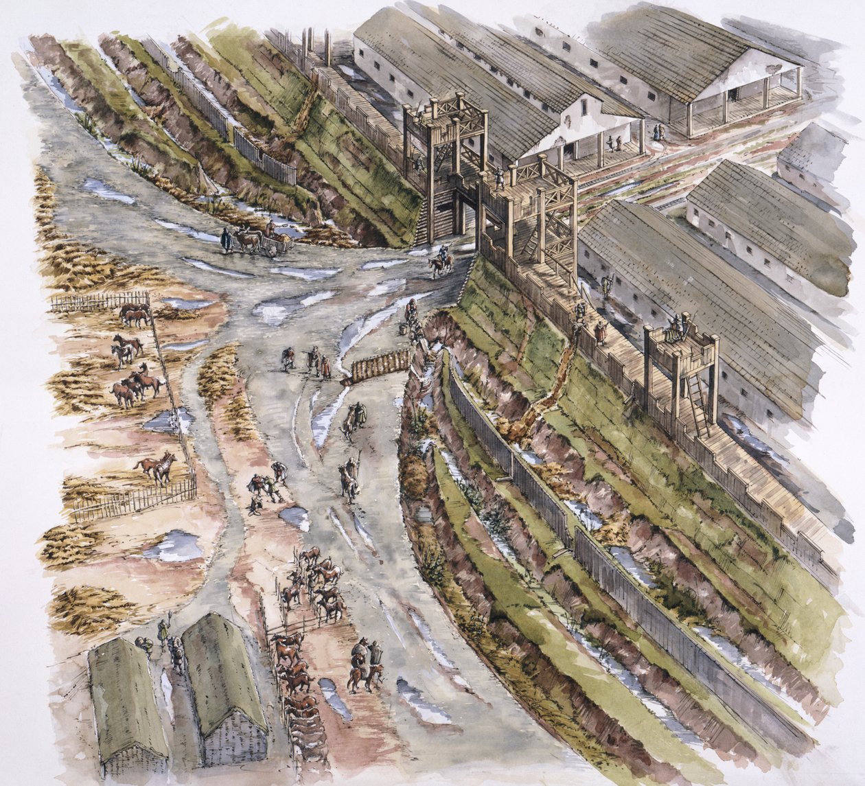 Ribchester római erőd, Lancashire, AD 60-70, 1996 alkotó: Peter Dunn