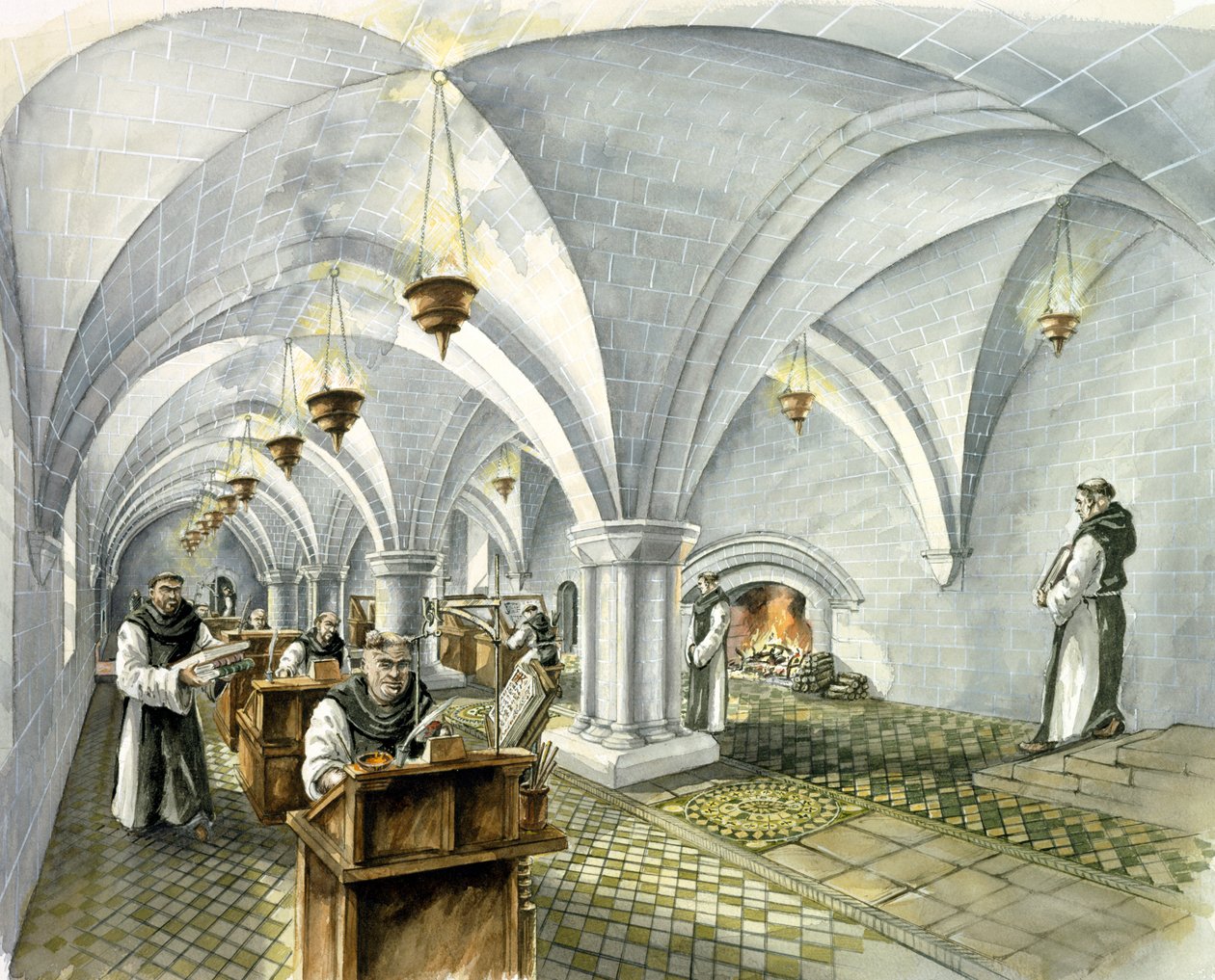 Rievaulx apátság, 13. század, 1990-2010 alkotó: Peter Dunn