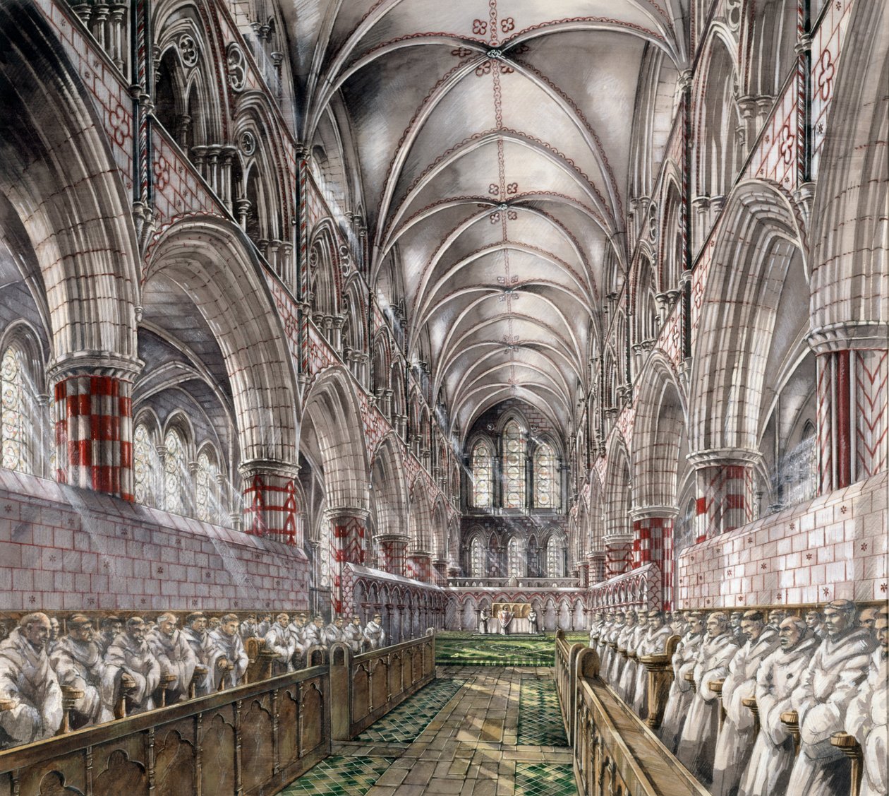 Rievaulx apátság, 13. század, 1990-2010 alkotó: Peter Dunn