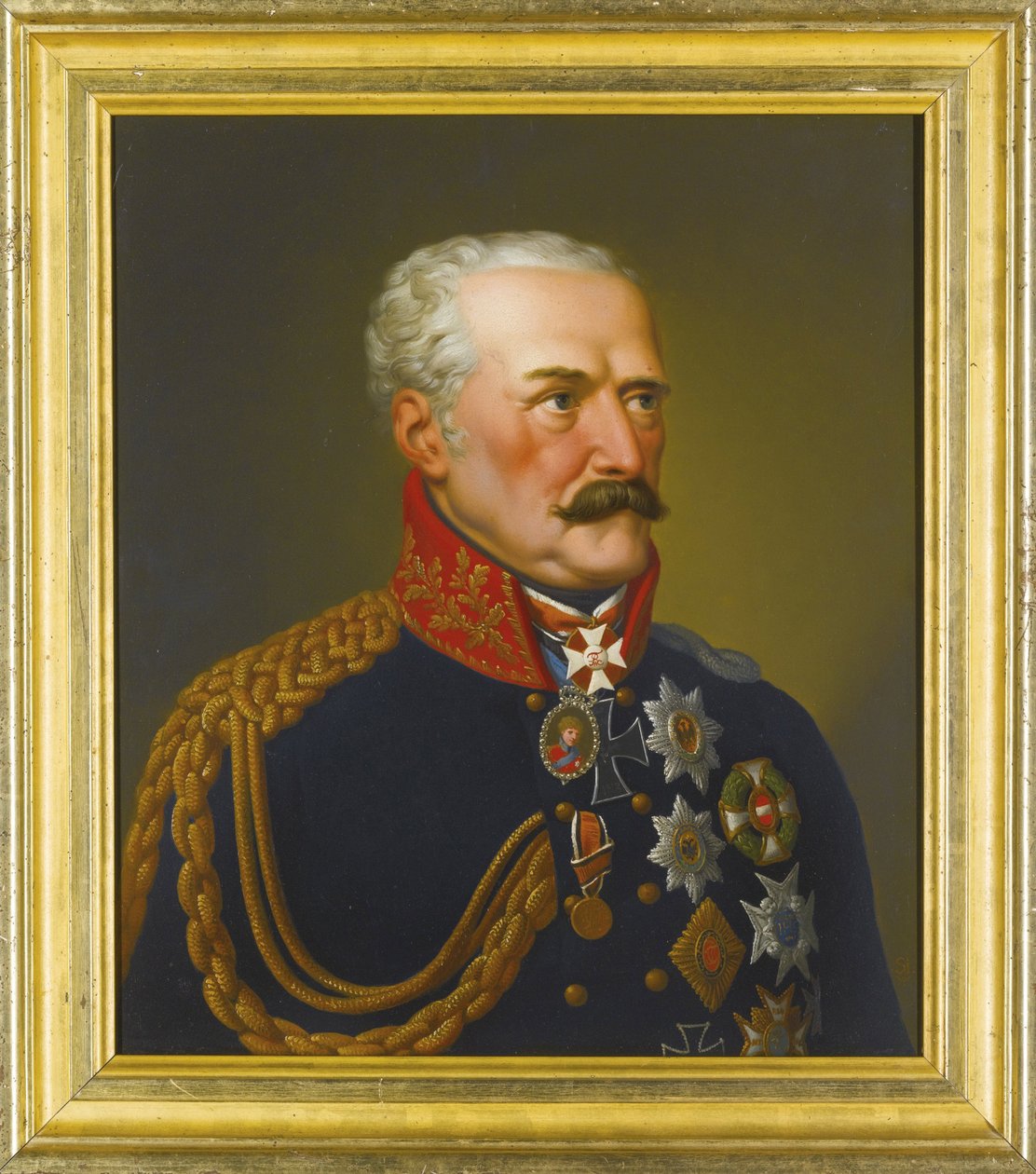 Gebhard Leberecht von Blucher, Wahlstatt herceg - Gebhard Leberecht von Bluecher wahlstatti herceg (1742-1819) portréja, Stroehling, Eduard (1768-1826), - Olaj, réz, 36,5x31,5 - Magángyűjtemény alkotó: Peter Eduard Stroehling