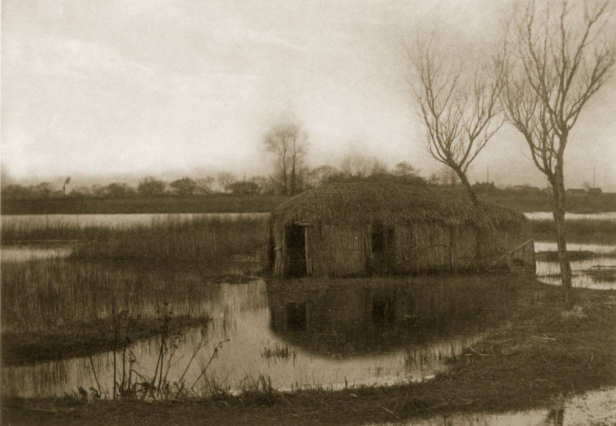 Egy nádcsónak otthona, Élet és táj a Norfolk Broads-on, 1886 körül alkotó: Peter Emerson und Thomas Goodall