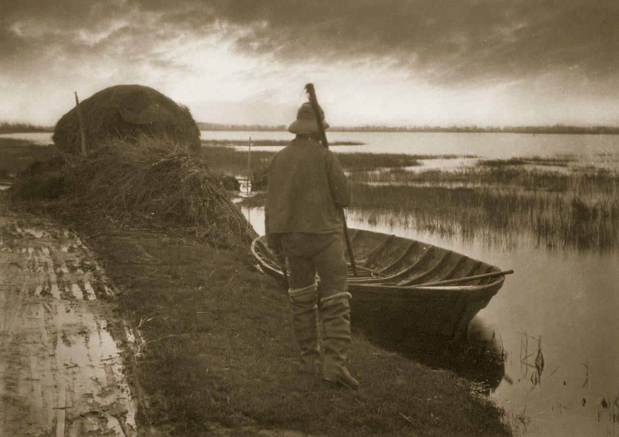 Marsh Man a Schoof-cuccok vágására készül, 1886 körül alkotó: Peter Emerson und Thomas Goodall