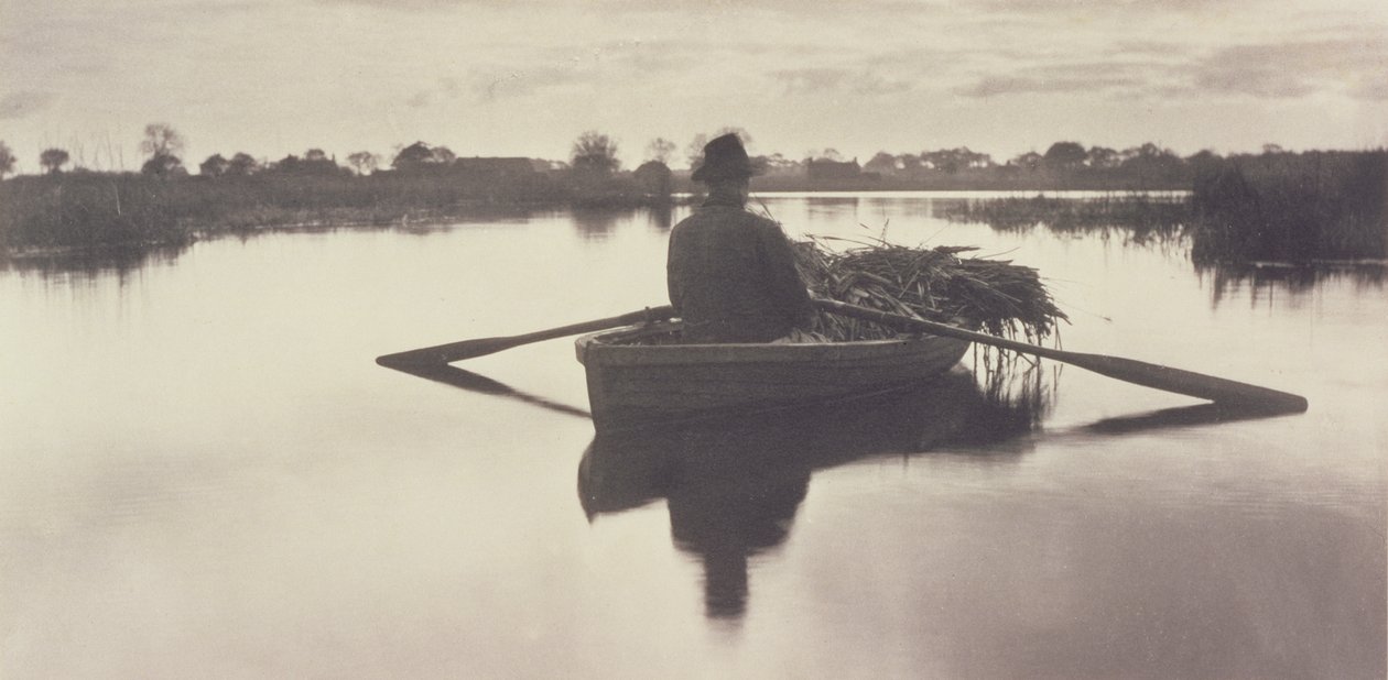 Hazai evezés, evezés, élet és táj a Norfolk Broads-on, 1886 alkotó: Peter Emerson und Thomas Goodall