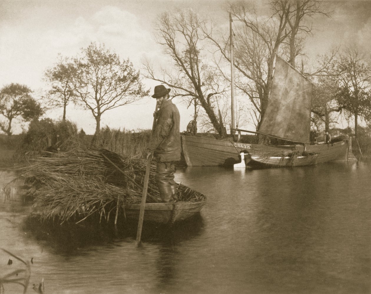 The Gladdon Cutter Returns, Life and Landscape on the Norfolk Broads, 1886 körül alkotó: Peter Emerson und Thomas Goodall