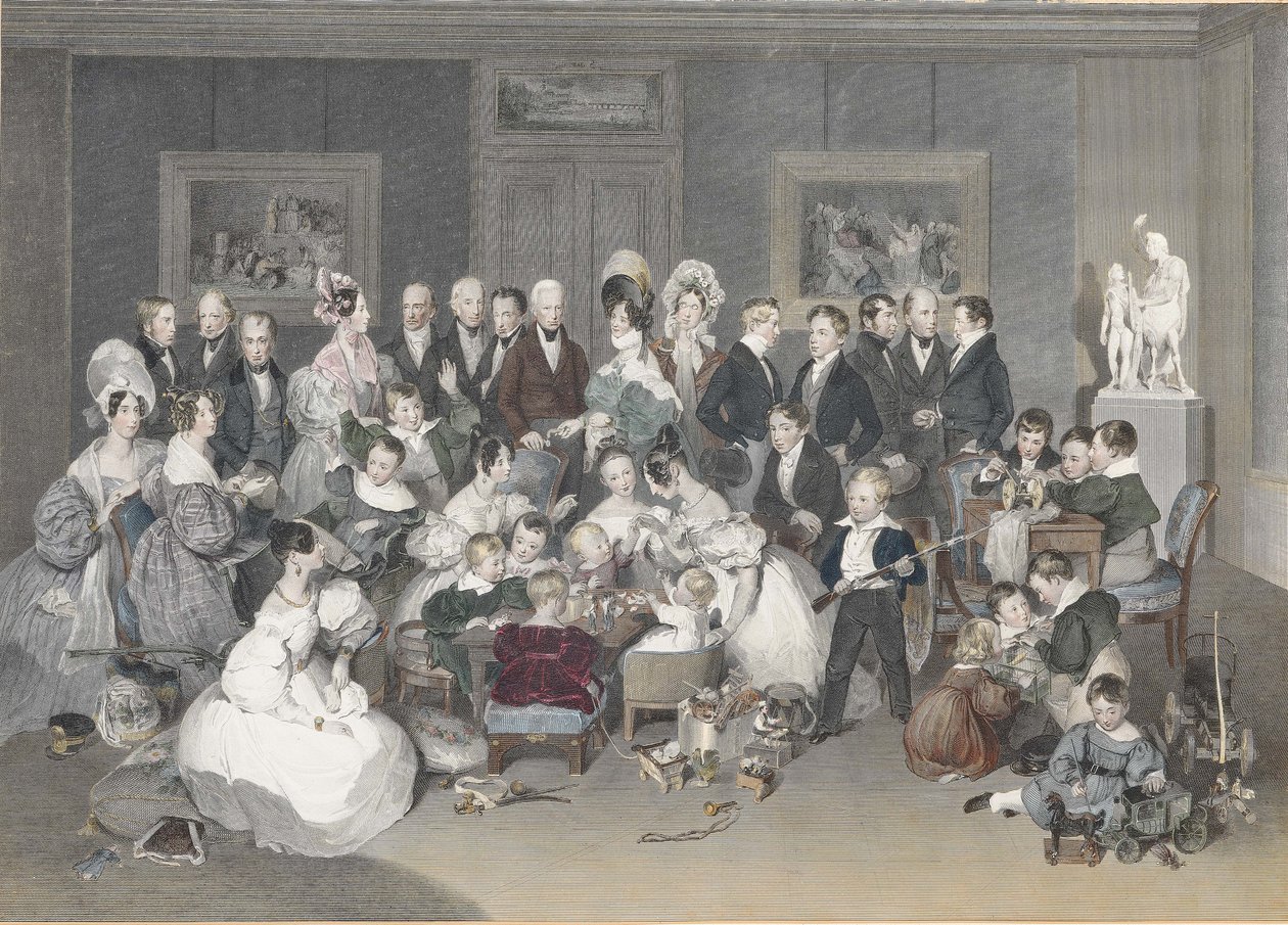 Az osztrák császári család 1834-ben, 1834-ben. alkotó: Peter Fendi
