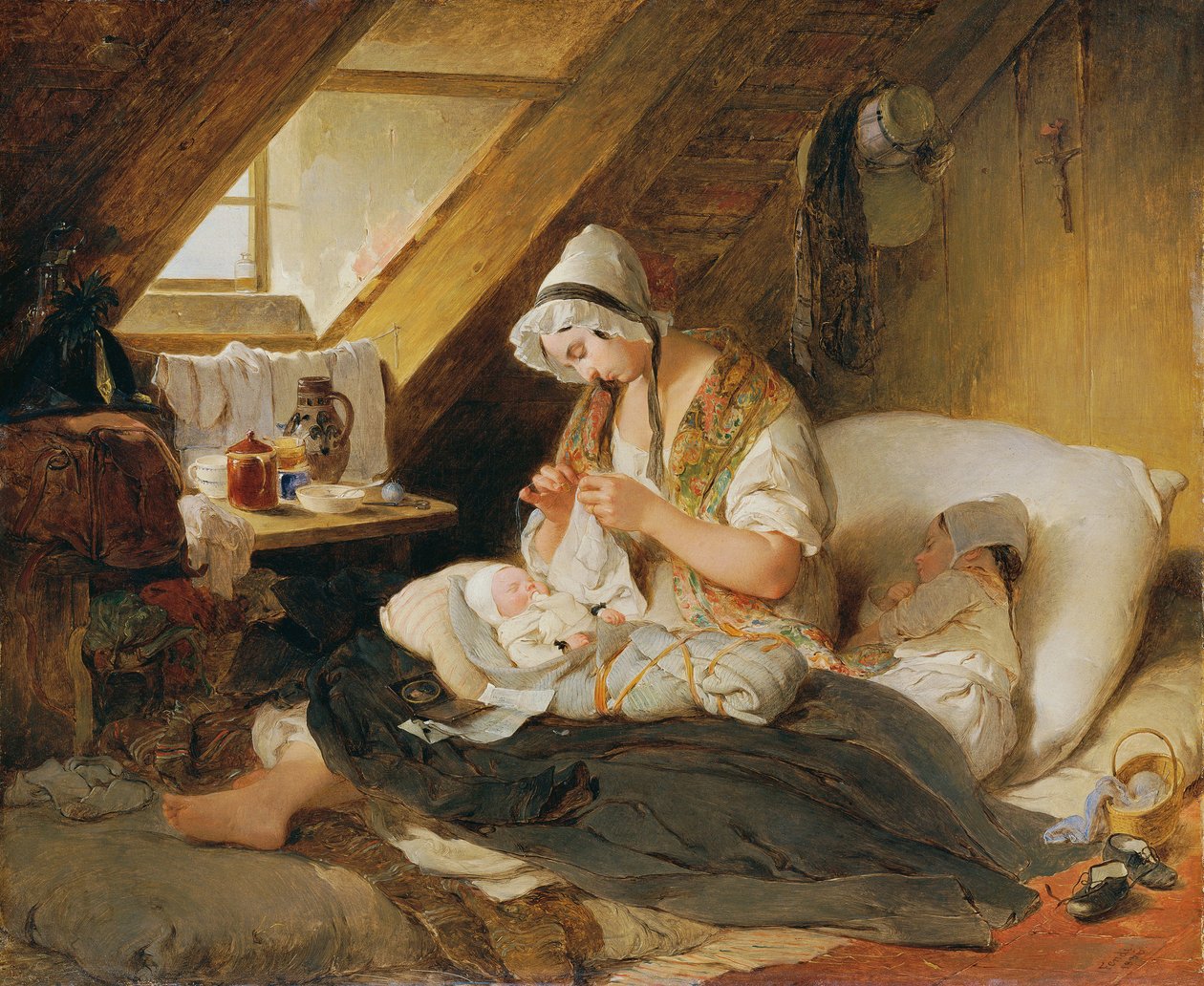 A szegény tiszt özvegye, 1836. alkotó: Peter Fendi