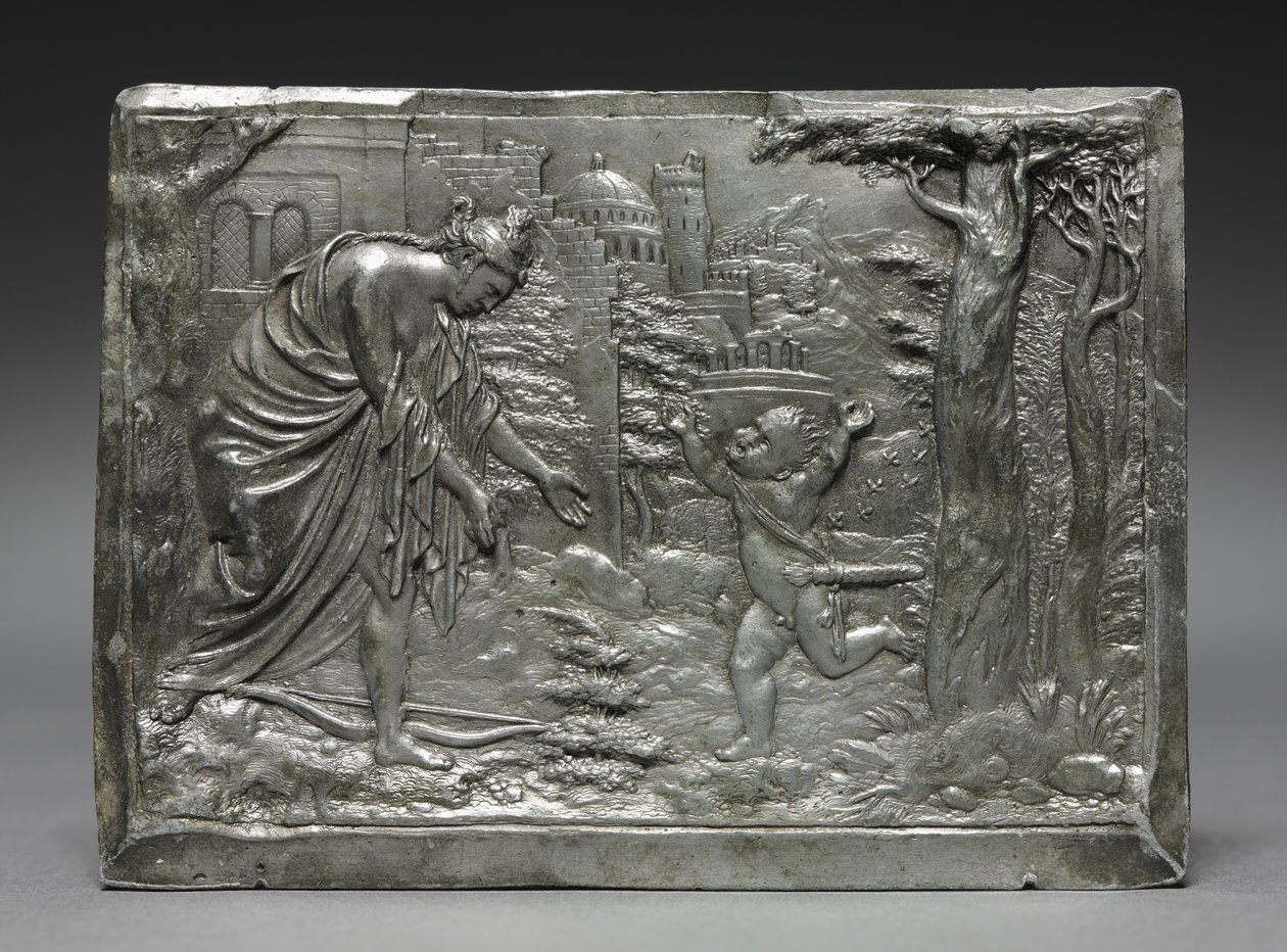 Ámor panaszkodik Vénuszra, c. 1540-1546. alkotó: Peter Flötner