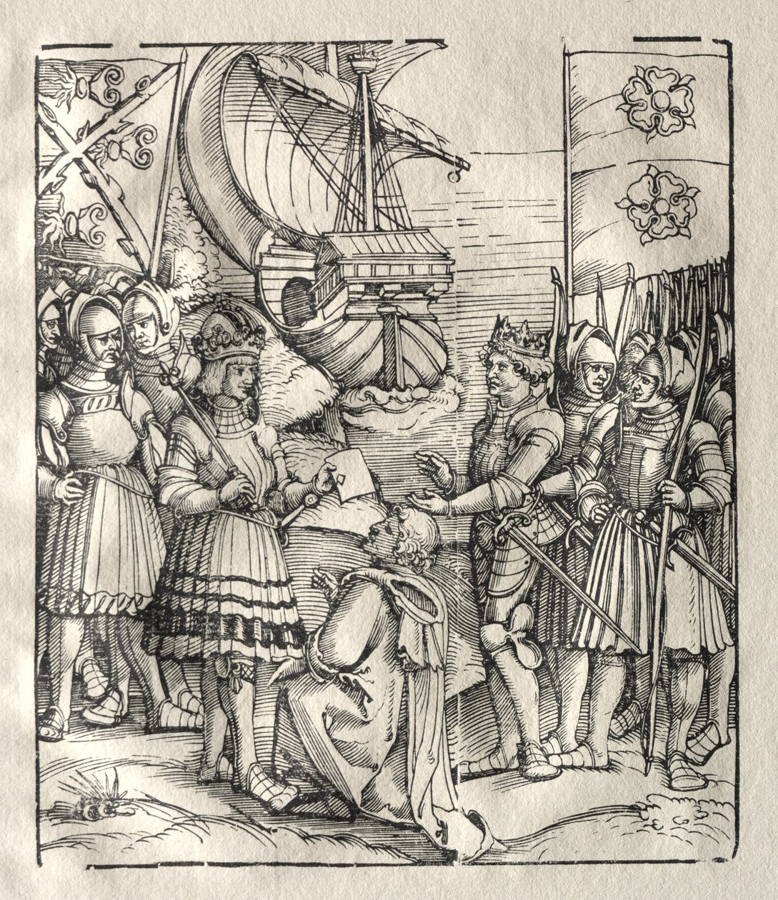 Maximilian békét köt VII. Henrikkel. alkotó: Peter Flötner