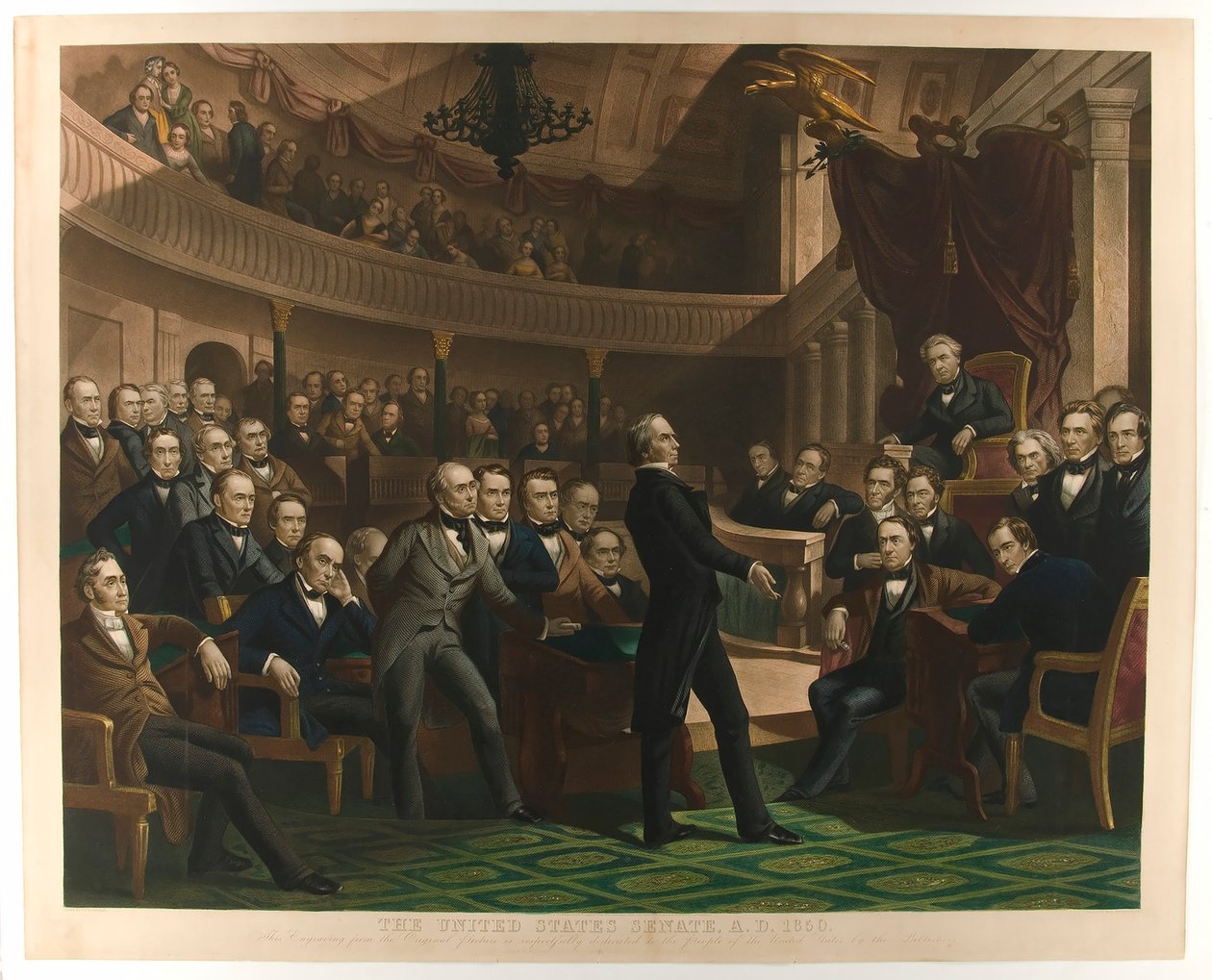 Az Egyesült Államok Szenátusa, Kr. e. 1850, pub. c1855. alkotó: Peter Frederick Rothermel