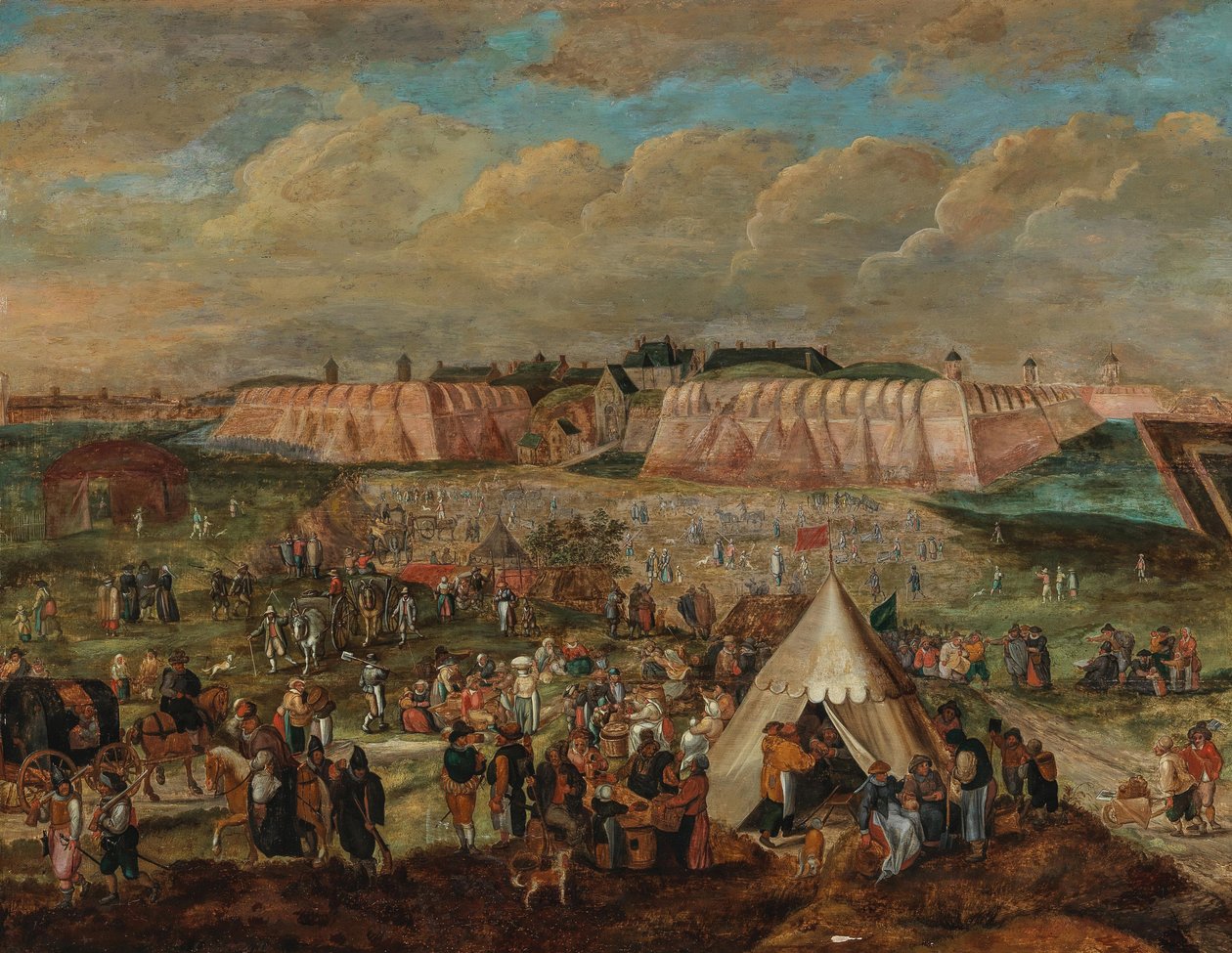 A spanyolok várának ostroma Antwerpenben. alkotó: Peter Goetkind the Younger