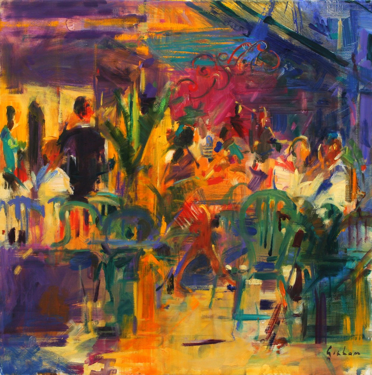 Cafe de la Place, St Paul de Vence alkotó: Peter Graham (Contemporary)