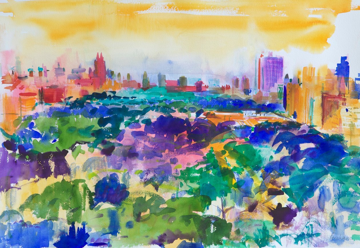 Central Park, New York, 2011 (wc papíron) alkotó: Peter Graham (Contemporary)