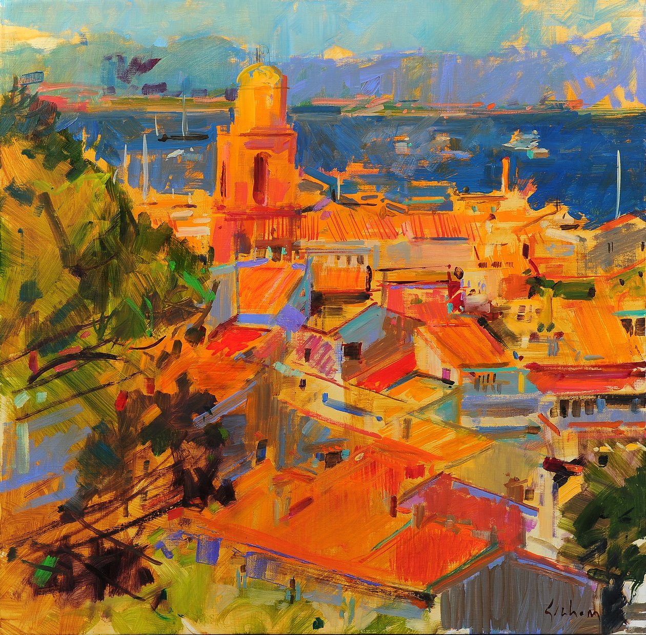Saint Tropez-öböl alkotó: Peter Graham (Contemporary)