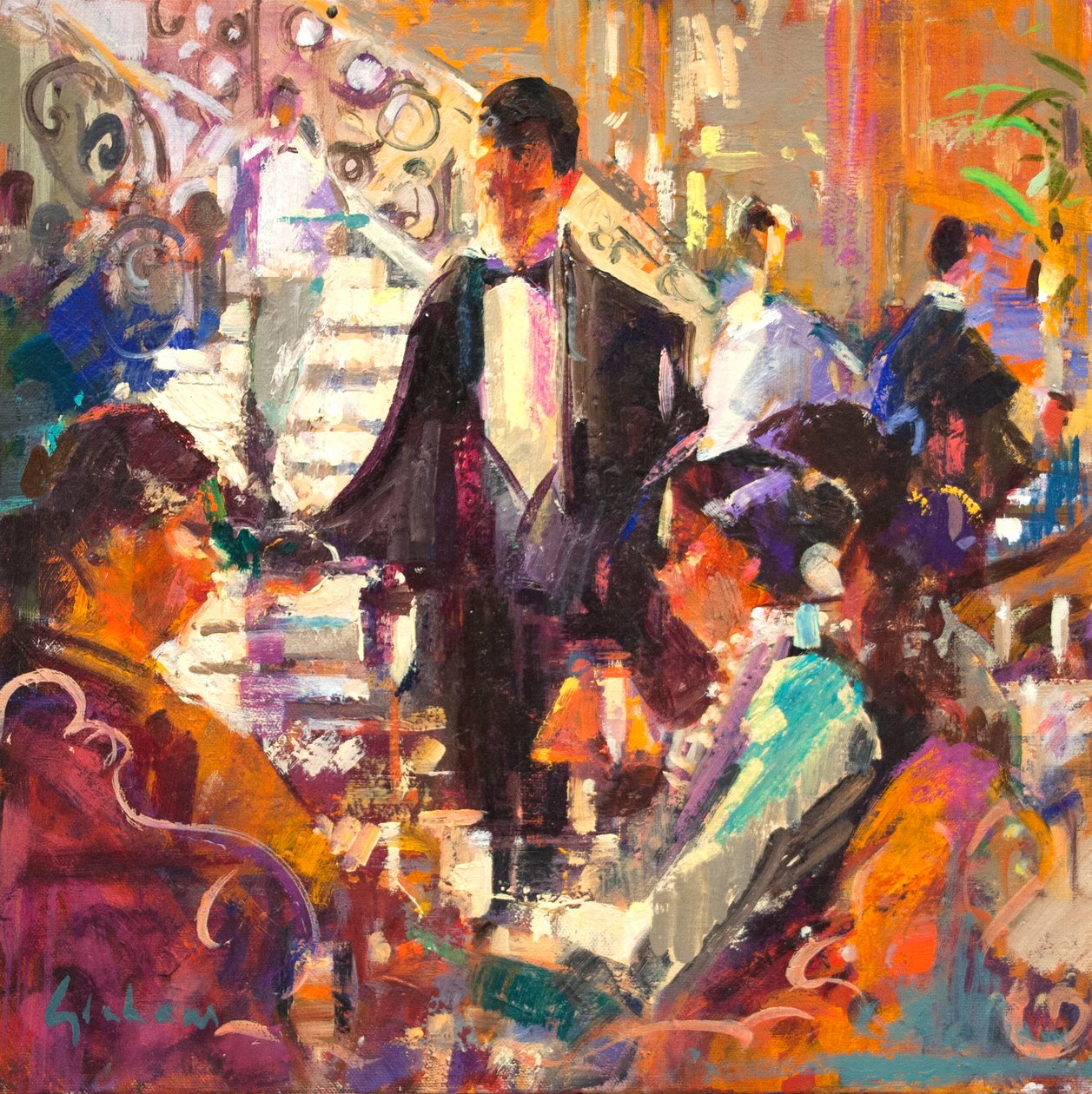 New York Plaza Fancy, 2020 (olaj, vászon) alkotó: Peter Graham (Contemporary)