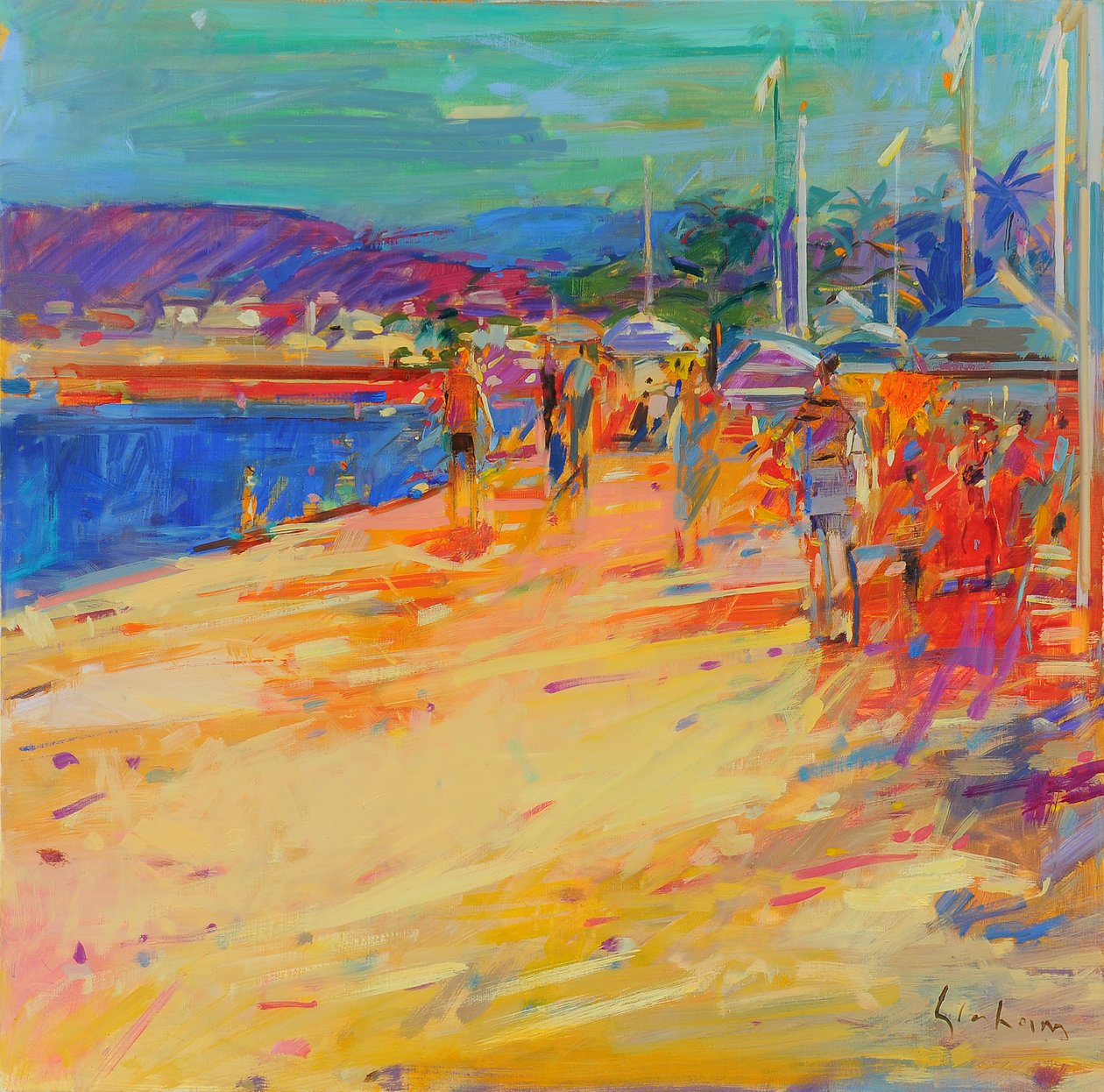 Pampelonne Beach, 2021 (olaj, vászon) alkotó: Peter Graham (Contemporary)